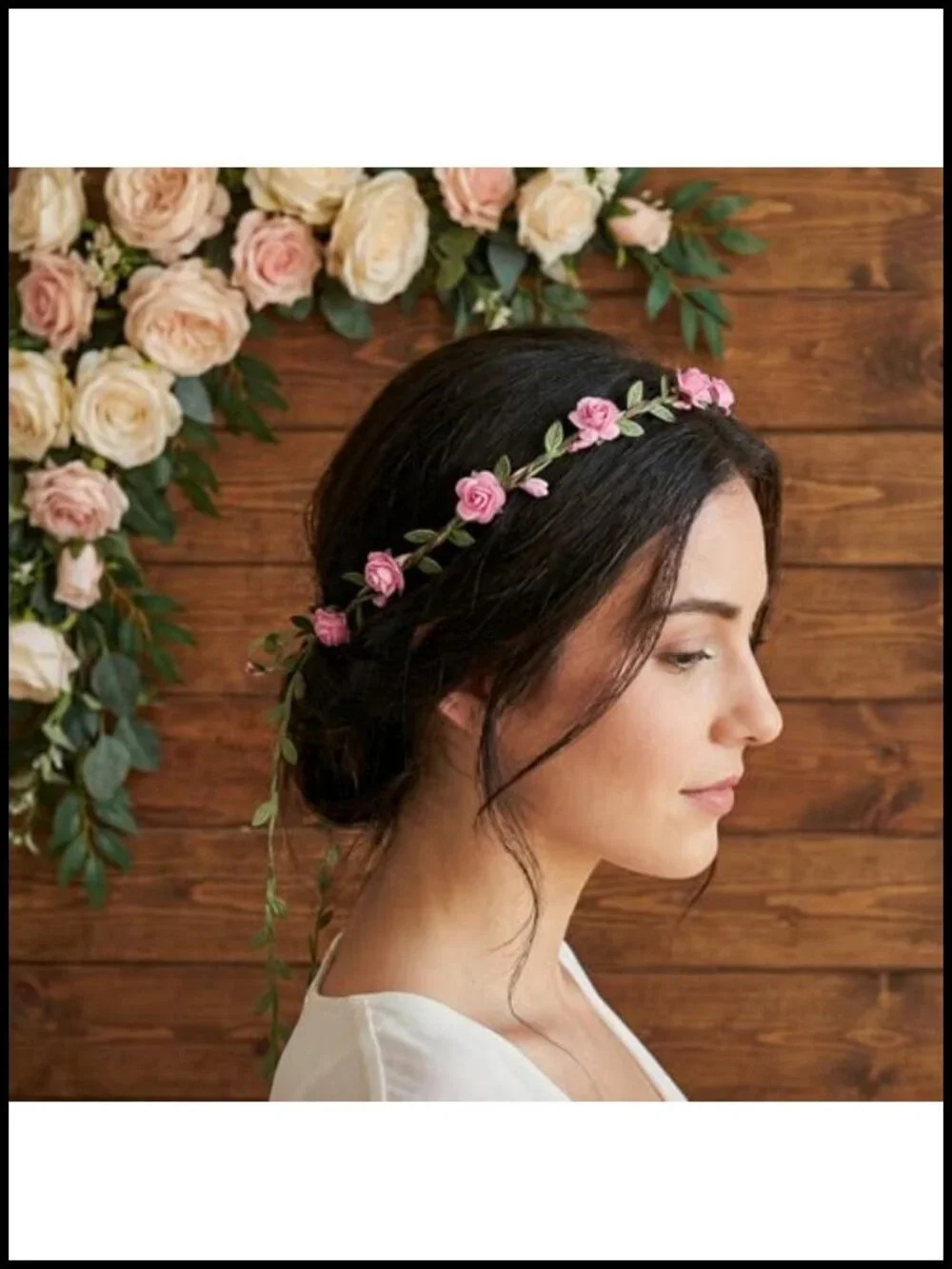 Handmade Paper Flower Crown Headbands, 7.2in Floral Wreath, Fairy Party